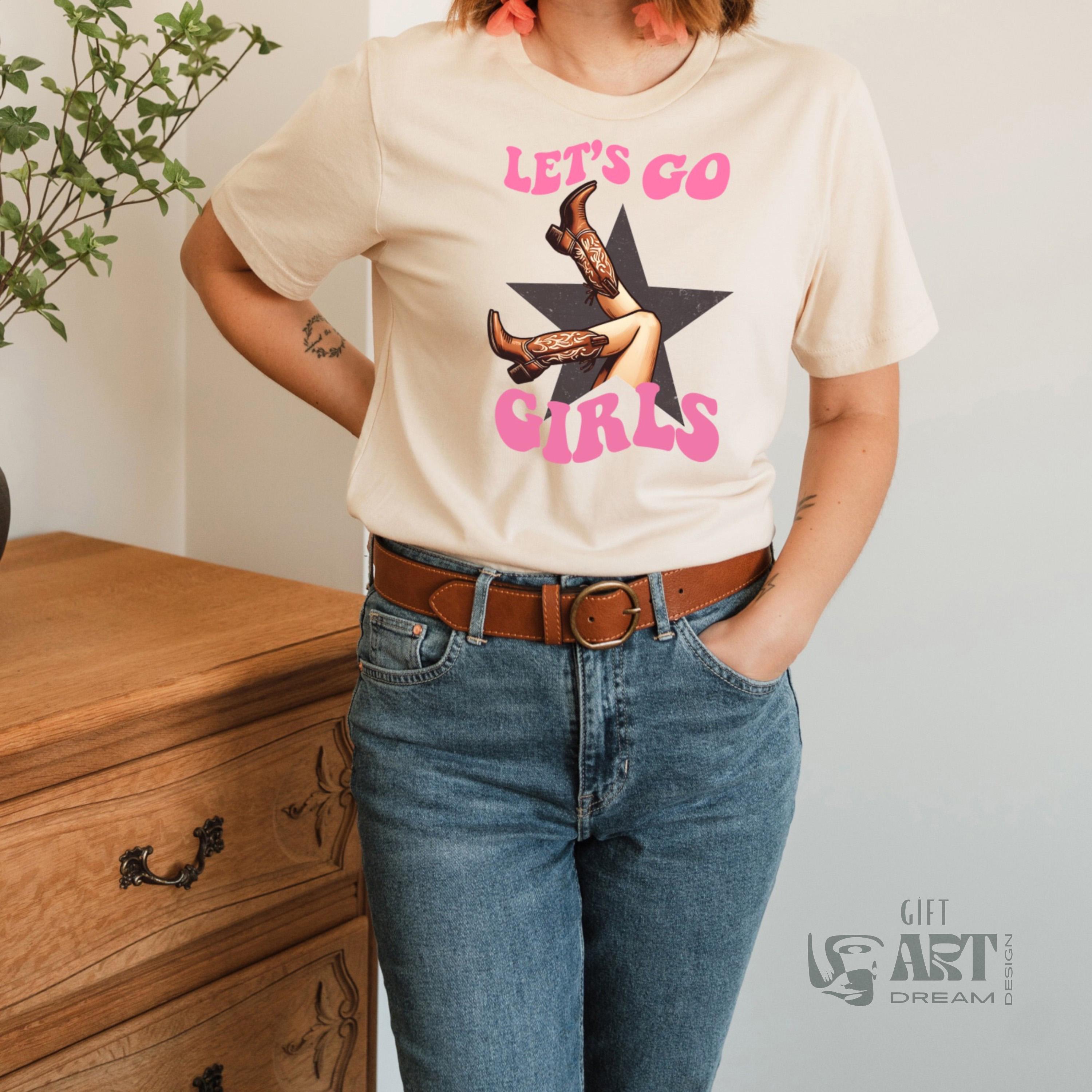 Let’s Go Girls Kids Shirt, Rodeo Graphic Tee for Girls, Western Country Style Toddler Shirt, Young Cowgirl Outfit, Cute Gift Idea