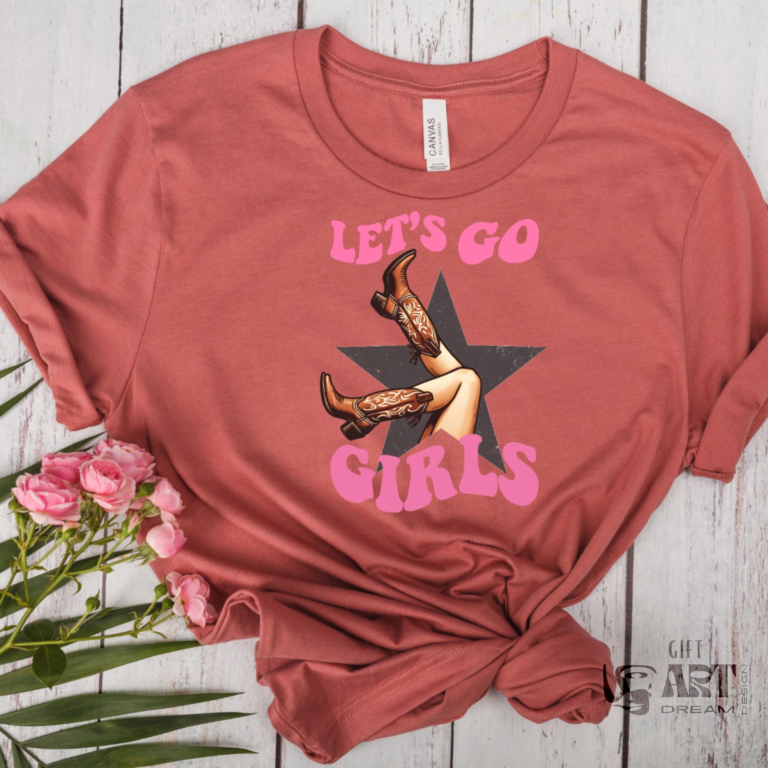 Let’s Go Girls Kids Shirt, Rodeo Graphic Tee for Girls, Western Country Style Toddler Shirt, Young Cowgirl Outfit, Cute Gift Idea