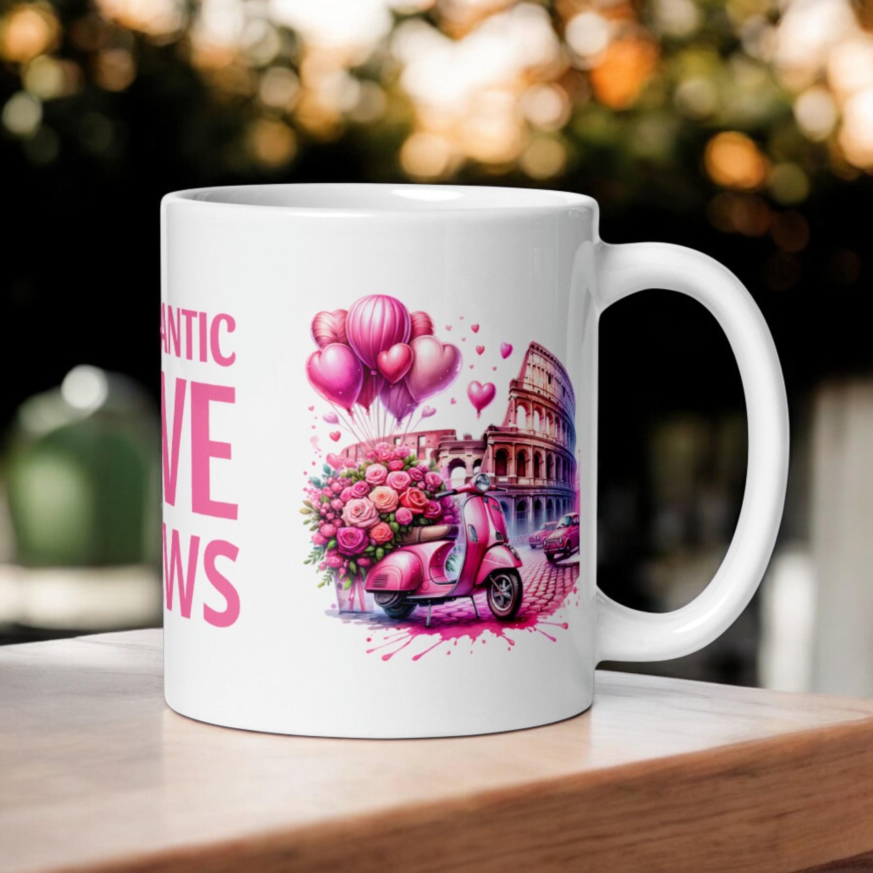 White glossRoman Holiday Love Mug Sety mug, Amore in Roma Mug Set, Eternal City Lovers Mug. When in Rome Mug Gift